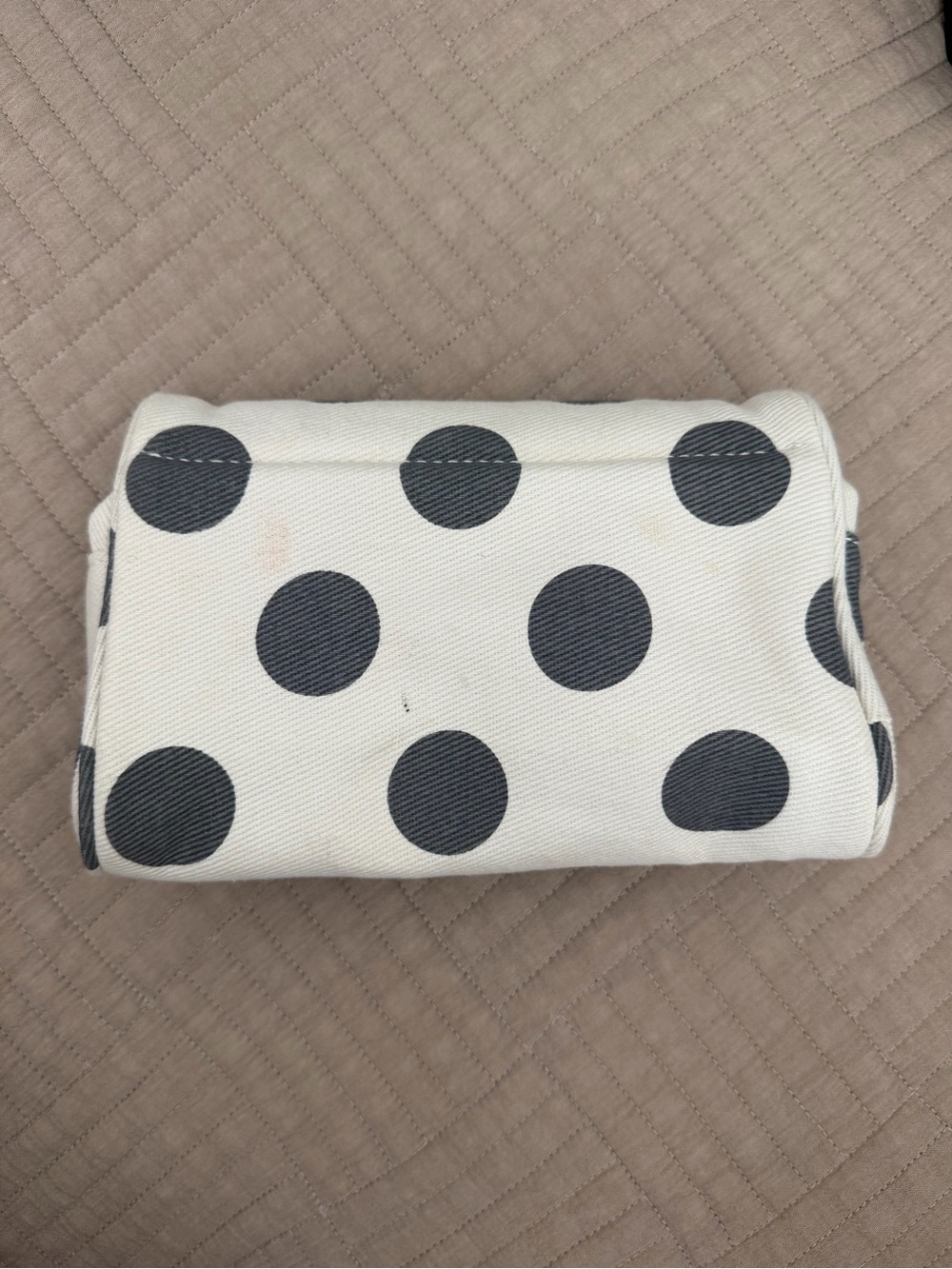 Brandy Melville White Cosmetic Bag with Black Polka Dots - Picture 2 of 7